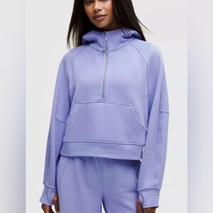 Lululemon NWT Scuba Oversized Half Zip Hoodie Jacket Dusty Lilac Size XL XXL